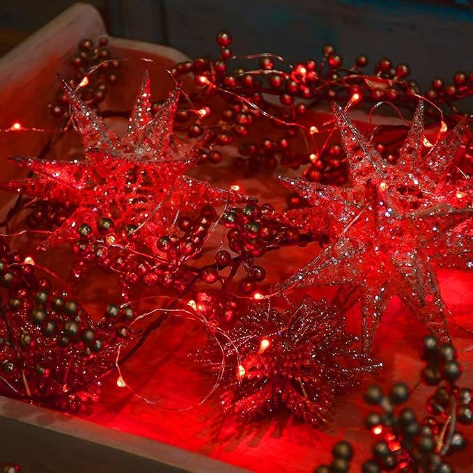 2 Pack Solar Powered Fairy String Lights Outdoor Waterproof 8 Modes Twinkle - Image 5