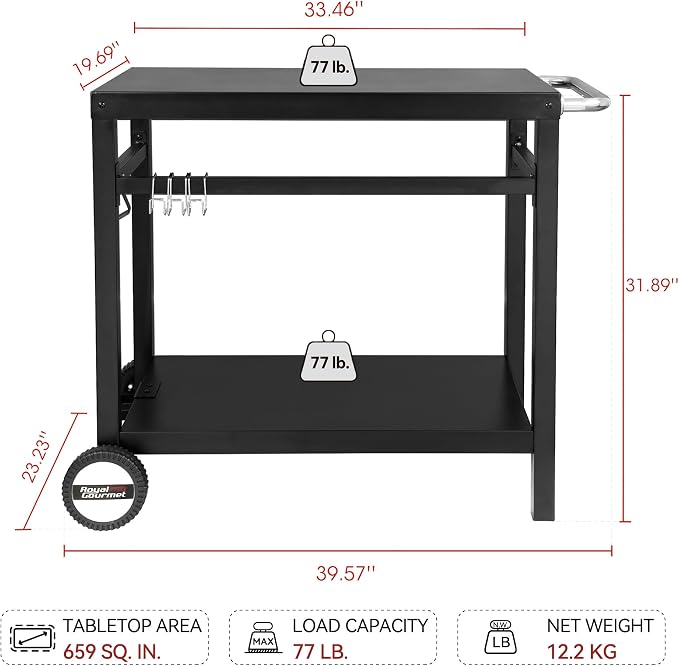 Royal Gourmet Dining Cart Table - Image 2