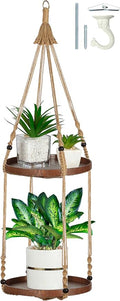 2 Tier Macrame Plant Hanger | Plant Hanger Indoor, Hanging Planter | Hanging by Shineloha