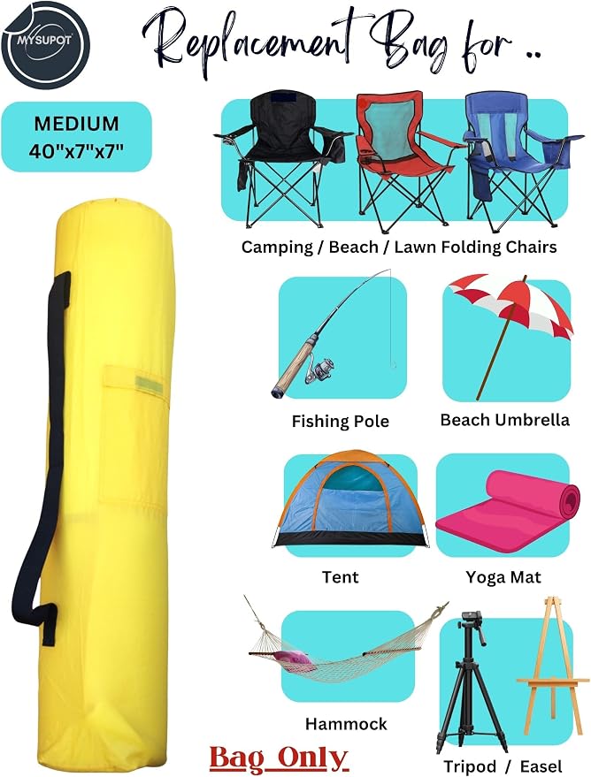 40"x7"x7" Replacement Bag for Folding Camping Chair, Camp Chairs, Yoga Mat - Image 5