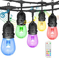 GANA Outdoor String Lights, Patio Lights 96FT Music Flash RGBW Colourful by GANA