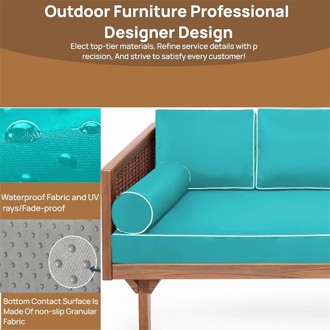 Outdoor Twin daybed Cushion Cover, - Image 3