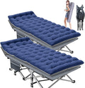ABORON Camping Cot for Adult 28" Extra Wide, 2PK Heavy-Duty 1200D Oxford Cot by ABORON