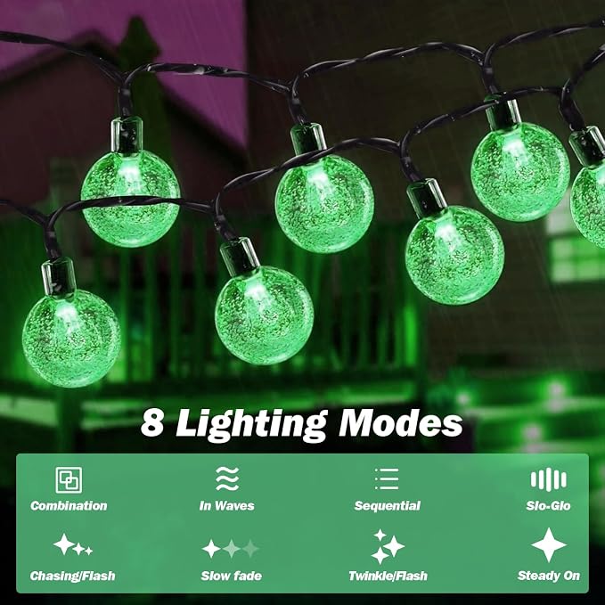 Solar Lights Outdoor Waterproof, 2 Pack Total 120LED 72FT Solar String Lights - Image 5