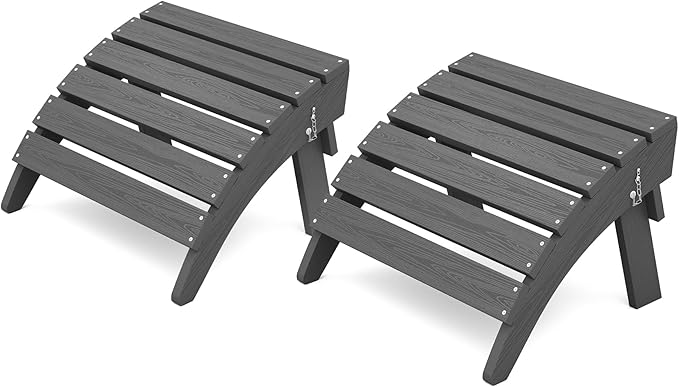 KINGYES Folding Adirondack Ottoman Set of 2 by KINGYES