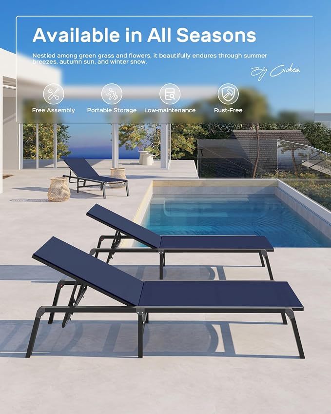 Aluminum Chaise Lounge Ourdoor - Image 7