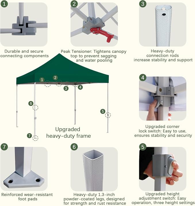 Easy 10x10 Pop Up Canopy Tent - Image 5