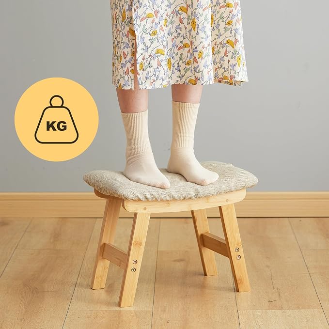 Foot Stool Ottoman Foot Rest Under Desk, Small Stool - Image 5