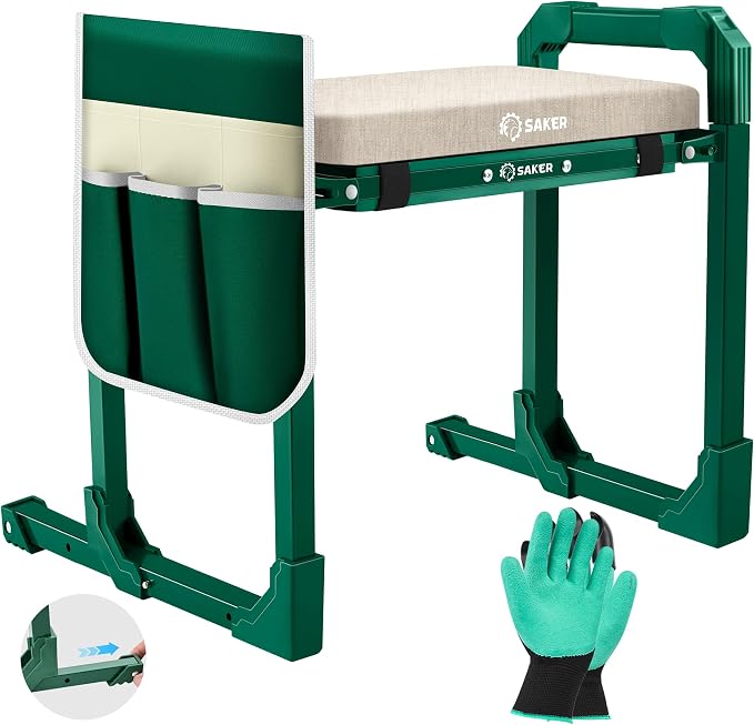 Saker Garden Kneeler and Seat Foldable Gardening Stool by Saker