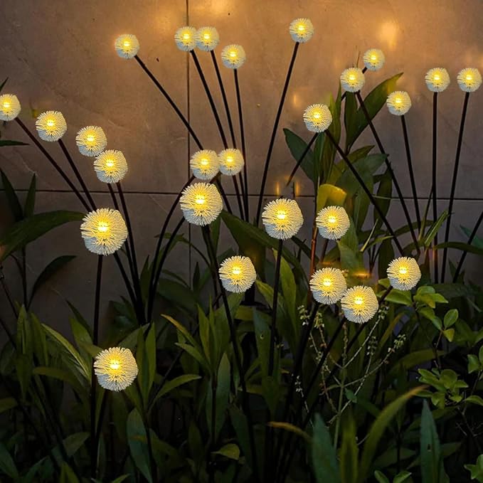4PK 32LED Solar Garden Lights Outdoor, Dandelion Solar Lights Outdoor, IP65 - Image 6