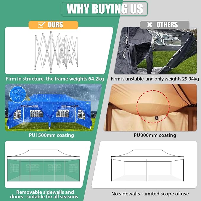 COBIZI 13x26 Heavy Duty Pop Up Canopy - Image 5