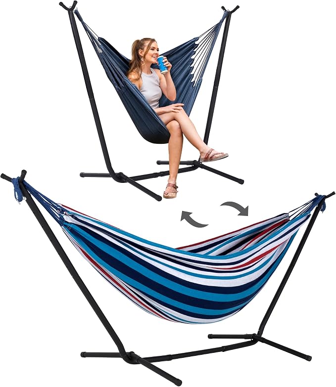SUNCREAT 2-in-1 Convertible Portable Double Hammock by SUNCREAT