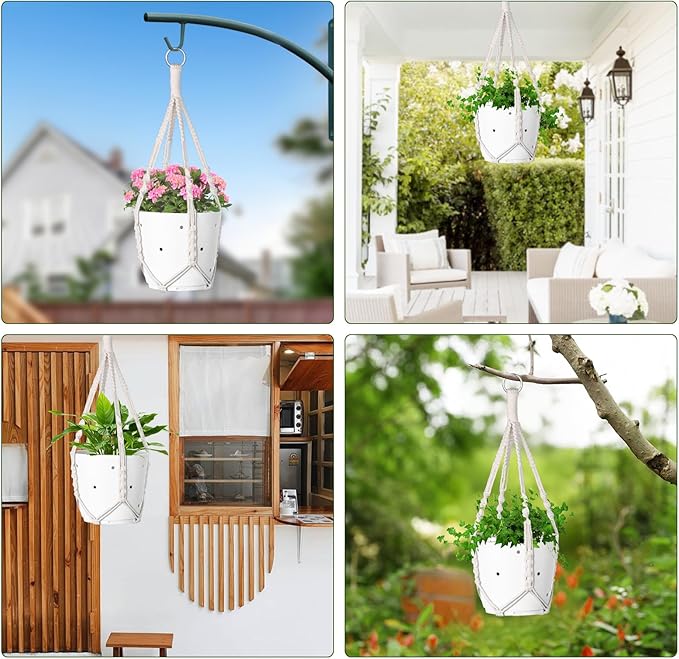 garini 2 Pack 20 Inches Macrame Plant Hanger Rope to Hang Flower Pot Plant - Image 6