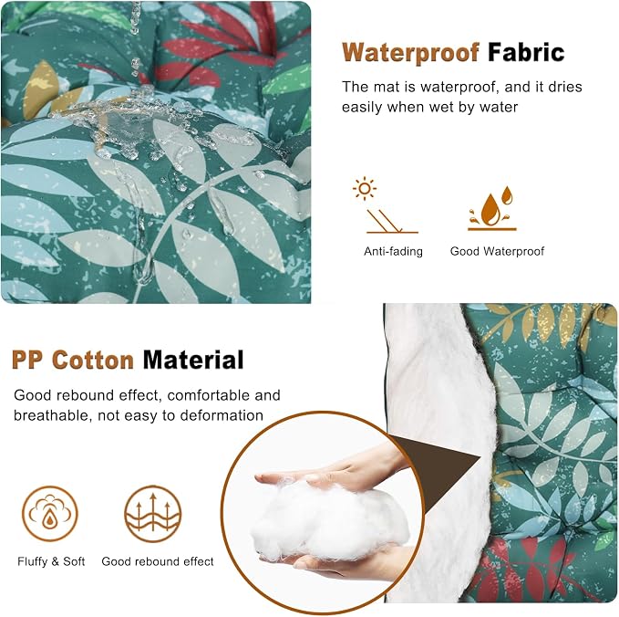2-3 Seat Swing Replacement Cushion, Outdoor Bench Cushions - Image 3
