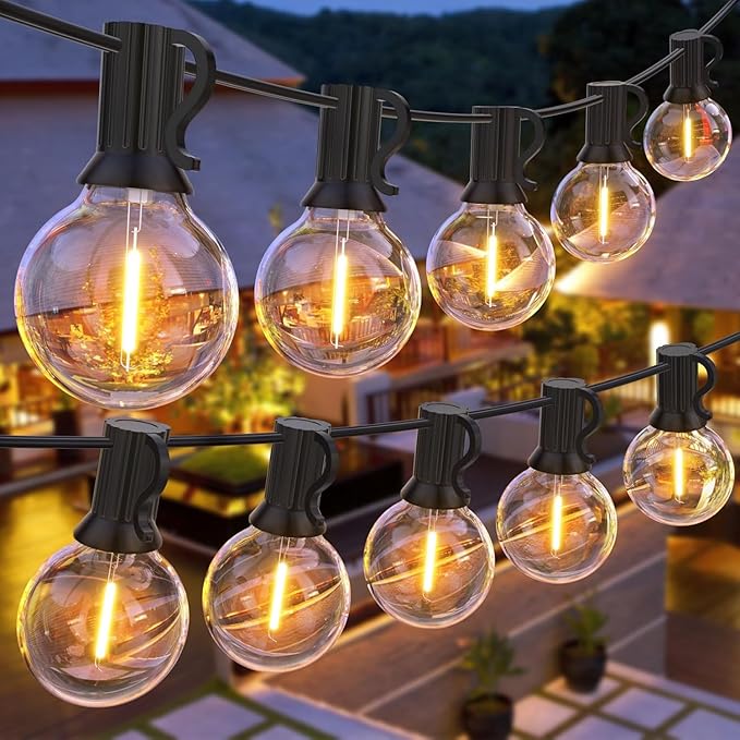 GPATIO Outdoor String Lights, 100FT G40 Bulbs Shatterproof Patio Lights by AddforPatioMakeover