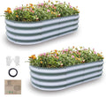 Gardmax 2 Pack Galvanized Raised Garden Bed, Lightweight Planter Boxes Outdoor by ChooseGardmaxforbetterlife