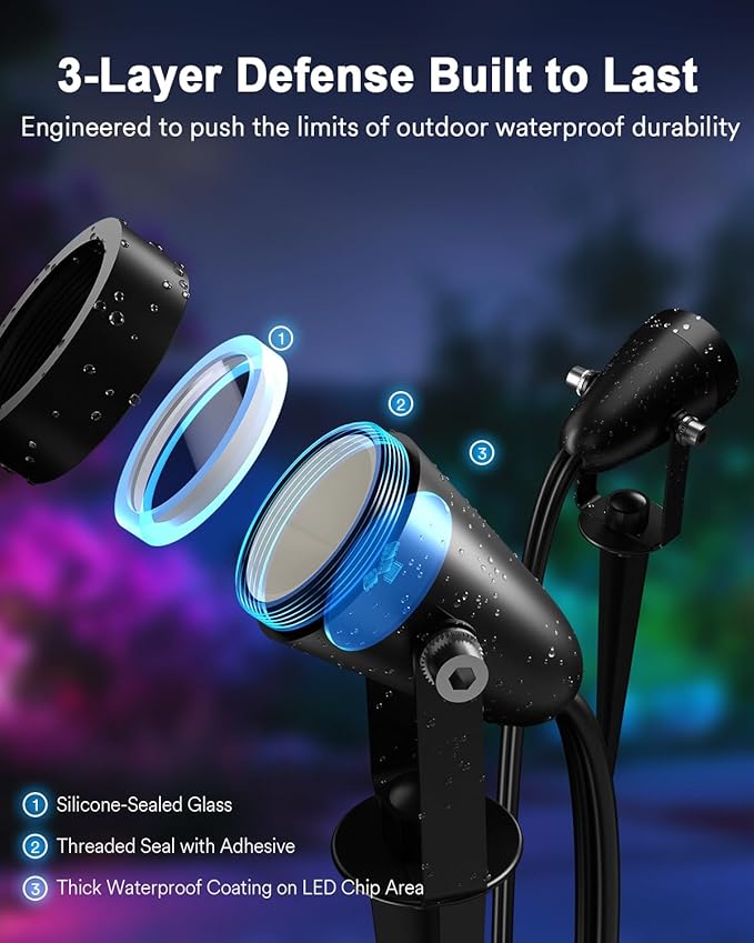 ANGELHALO Smart Landscape Spotlights, Low Voltage IP65 Waterproof Outdoor - Image 2