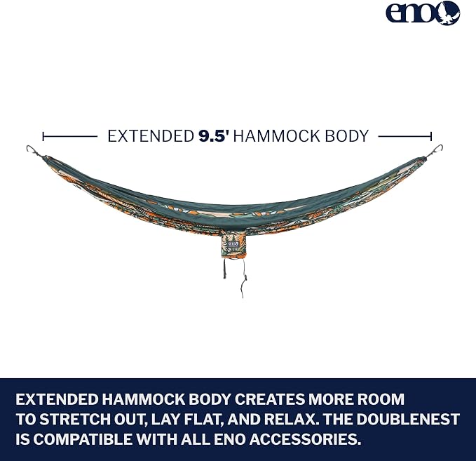 ENO, Eagles Nest Outfitters DoubleNest Lightweight Camping Hammock, 1 to 2 - Image 2