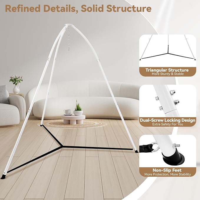Tripod Hammock Chair Stand for Multi-Use, Heavy-Duty Sensory Swing Stand for - Image 4