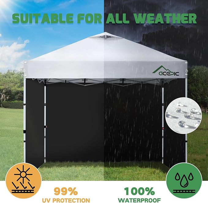 Canopy Sidewalls for 10x10 Pop Up Canopy Frame, Waterproof UV Protection - Image 4