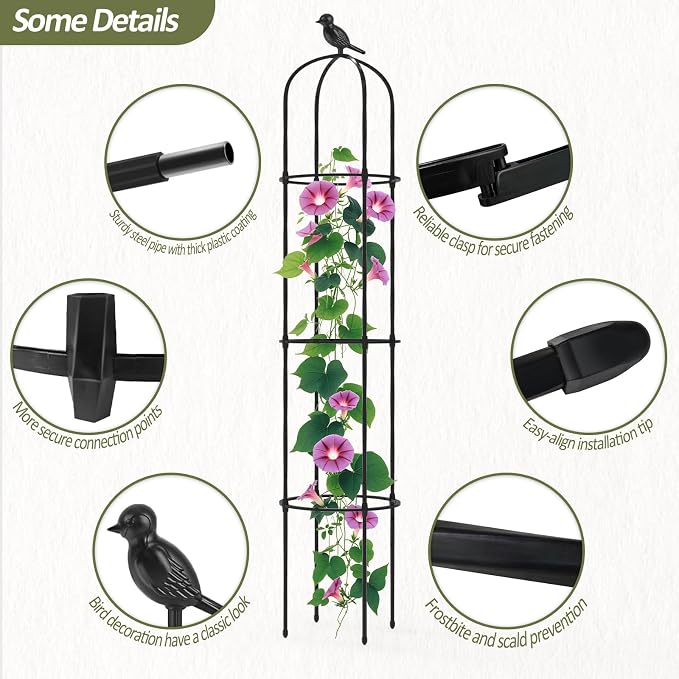 Garden Obelisk Trellis for Climbing Plants Outdoor - Image 3