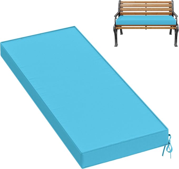 Premium Outdoor Bench Cushions for Patio Furniture 3.5inches Memory Foam Bench by Pakunoda