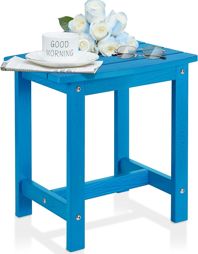Y&M Outdoor Side Table, HIPS Adirondack Small Single Table, Waterproof Square by YM