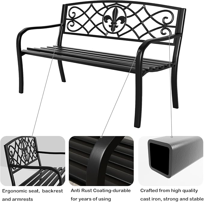 YLGJ&TIDY 50 Inches Garden Benches - Image 6