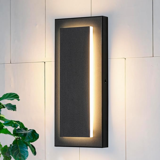 11.8" Outdoor Wall Lights, Exterior Light Fixtures Wall Mount, 3000K Warm White by ZSMAIKU