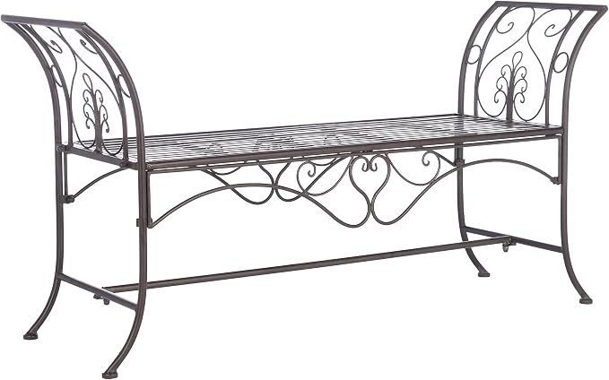 Safavieh PAT5016B Outdoor Collection Adina Rustic Brown Wrought Iron 51-inch - Image 6