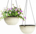 2 Pack Hanging Planters for Indoor Outdoor Plants, 10 Inch Hanging Planter by Vanslogreen