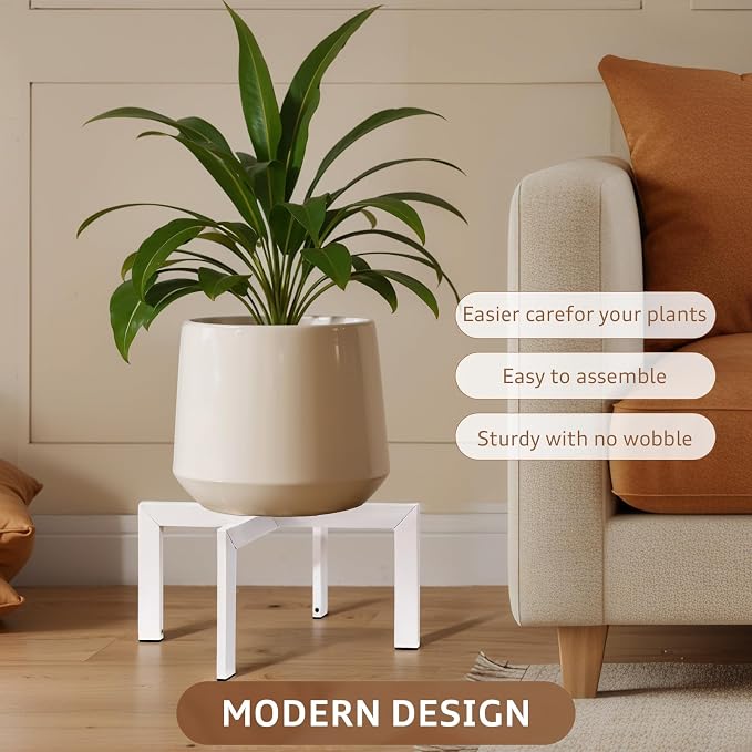 IZIDDO Plant Stand Indoor Outdoor, Metal Mid-Century Pot Stand, Modern Plant - Image 8