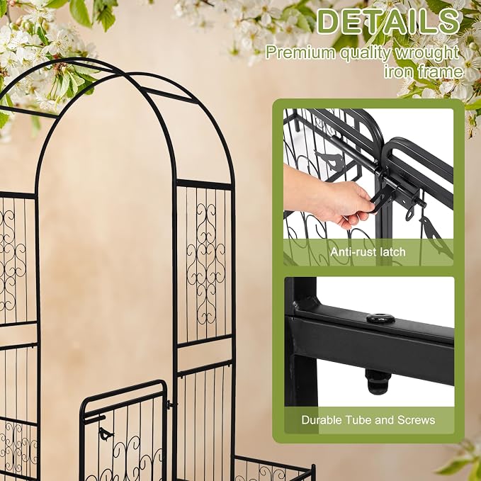 Outvita 7FT Garden Arch Arbor - Image 4