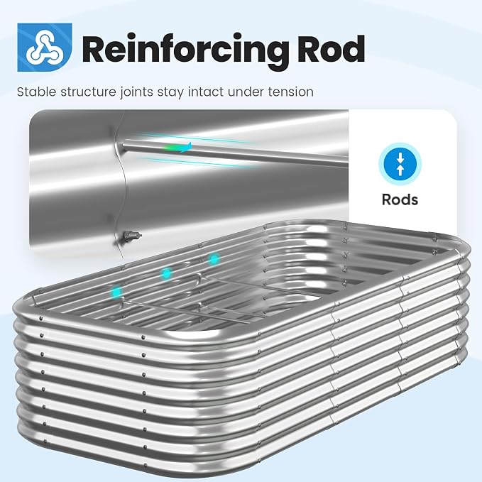 Quictent Galvanized Tall Raised Garden Bed Kit, - Image 7