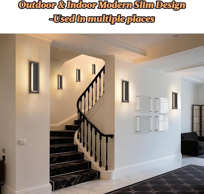 4 Packs Modern Exterior Lighting Fixtures, 16 in Long Outside Lights - Image 7