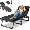 DoCred Heavy Duty Chaise Lounge Chair, Adjustable 5-Position Folding Chaise by DoCred