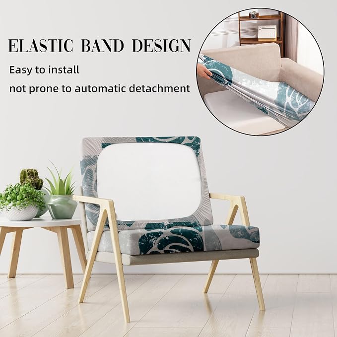 8Pcs Outdoor Cushion Covers, Patio Cushion Covers, Stretch Elastic Slipcovers - Image 5
