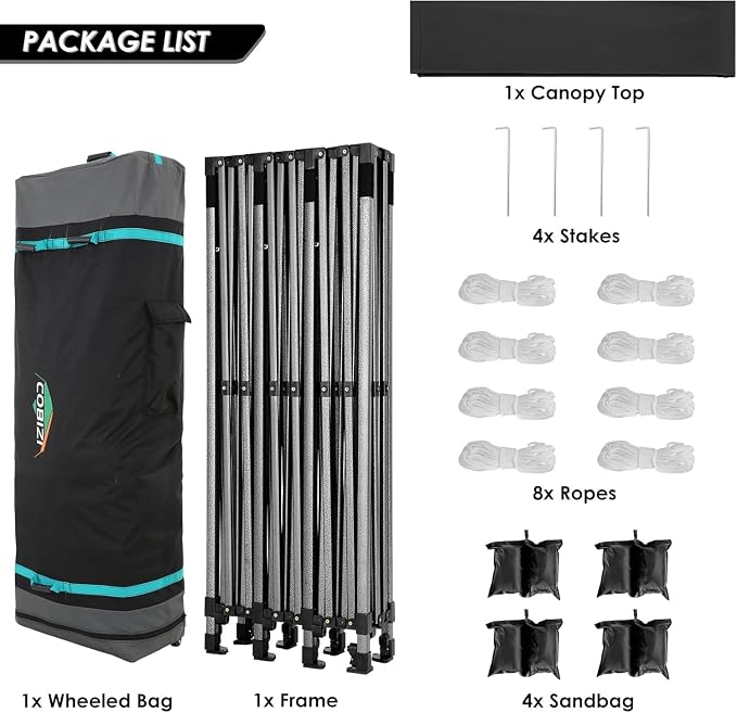 COBIZI 10x30 Heavy Duty Pop up Canopy Party Tent - Image 8