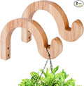 7-Inch Hanging Plant Brackets, Arc-Shaped Wooden Plant Hanger Indoor, Wall by DSJIFGEW