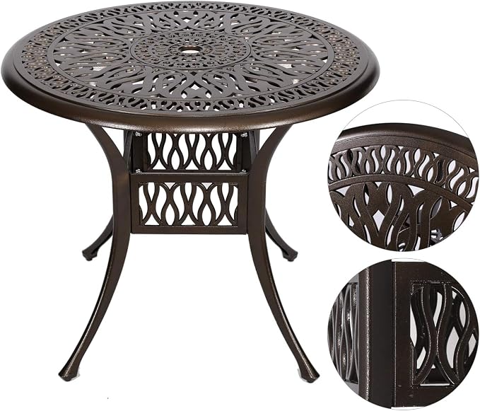 YUSING 3 Piece Outdoor Patio Bistro Set, Furniture Set - Image 2