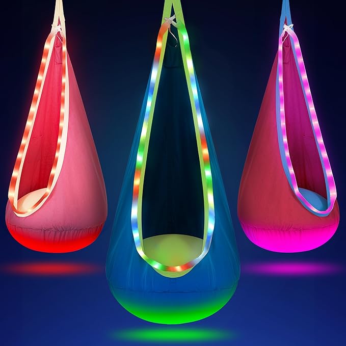 OUTREE Light Up Pod Swing Seat, Sensory Swing by WelcometoOUTREEsworld
