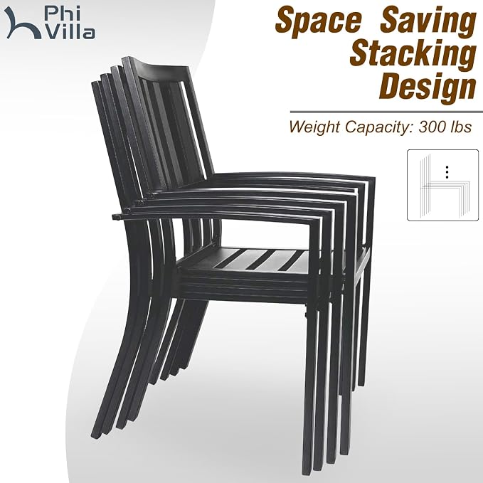PHI VILLA 7 Pieces Outdoor Dining Set - Image 4