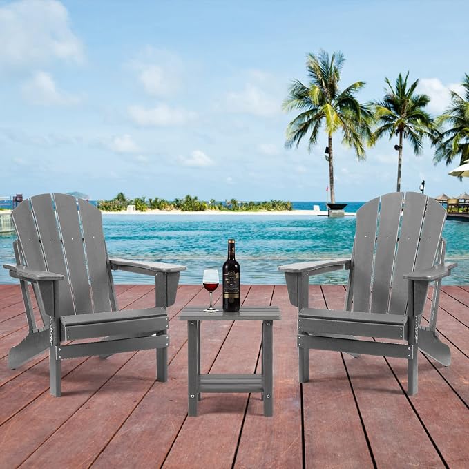 Adirondack Outdoor Side Table, 2-Tier Sturdy Patio End Table Weather Resistant - Image 7