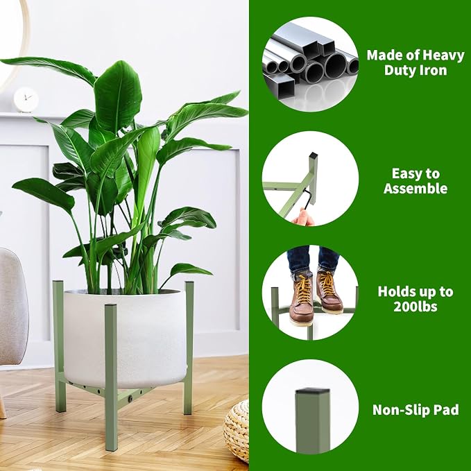 Aripark Plant Stand Indoor Adjustable, Metal Modern Small Plant Stands - Image 7