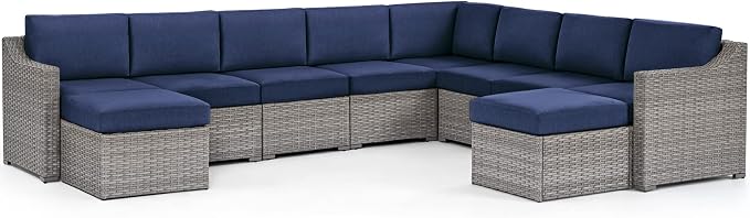 HAPPATIO 10 Piece Patio Conversation Set, Patio Furniture Set - Image 2