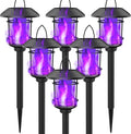 Dynaming 6 Pack Solar Flame Torch Lights Outdoor, Dual Use Flickering Purple by Dynaming