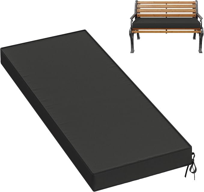 Premium Outdoor Bench Cushions for Patio Furniture 3.5inches Memory Foam Bench by Pakunoda