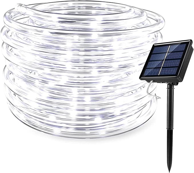 RUICHEN Solar Rope Lights Outdoor String Lights, 16.5 Ft 50 LED Tube Light by RUICHEN
