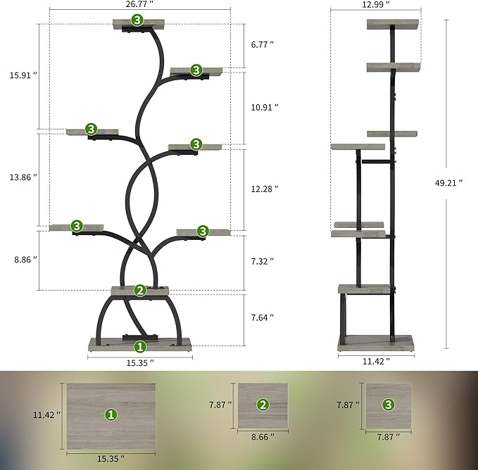 Plant Stand Indoor with Grow Light - Image 2