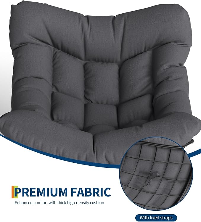 GarveeLife Oversized Papasan Rocking Chair - Image 7